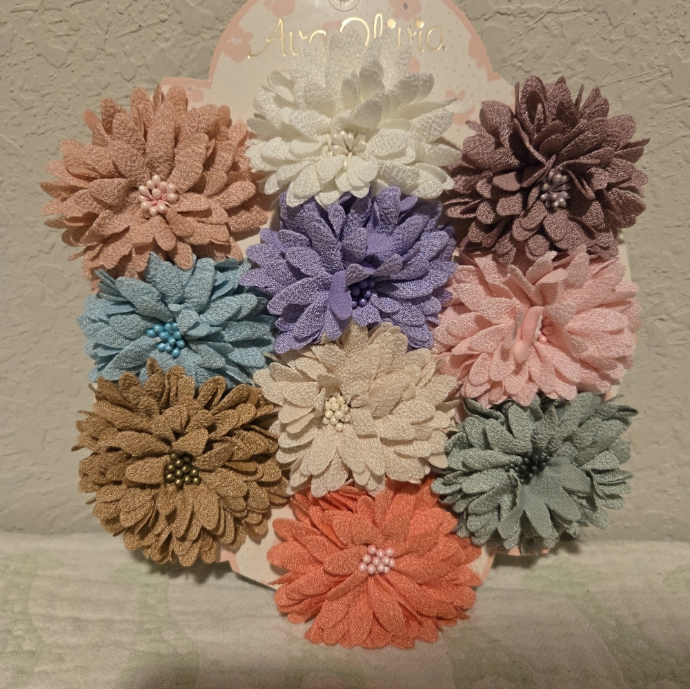 NIP Ava Olivia Girl's 10 Pack Hair Clips.